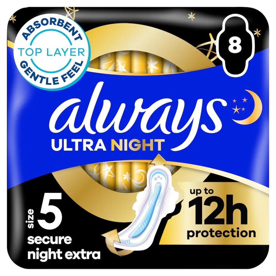 Always Ultra Secure Night Size 5 Pads