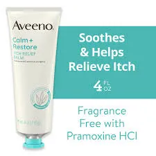 Aveeno Calm + Restore Itch Relief Balm 113G USA -7881                                                              Fast-Acting Comfort for Sensitive, Itchy & Irritated Skin