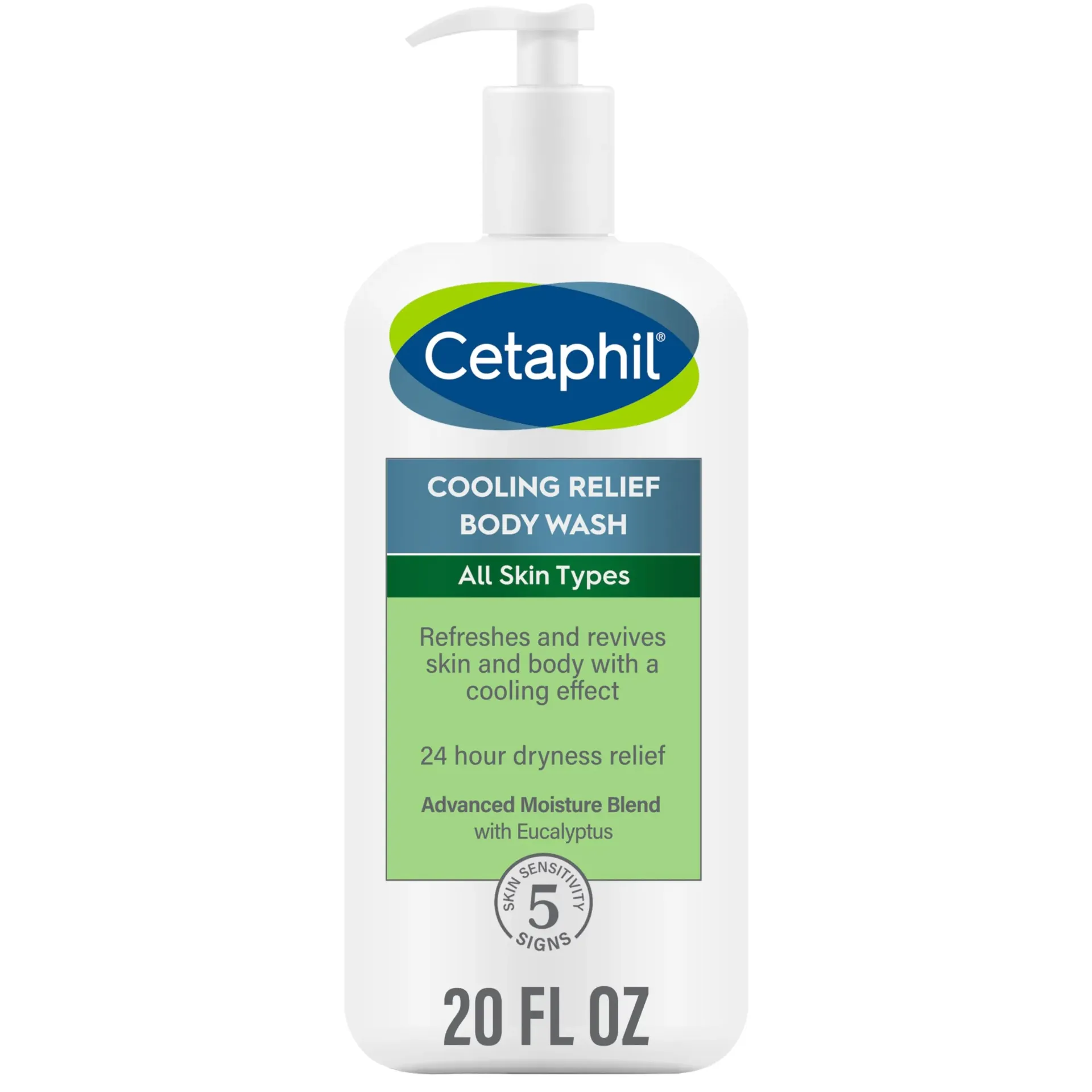 Cetaphil Cooling Relief Body Wash All Skin Types 591ML USA