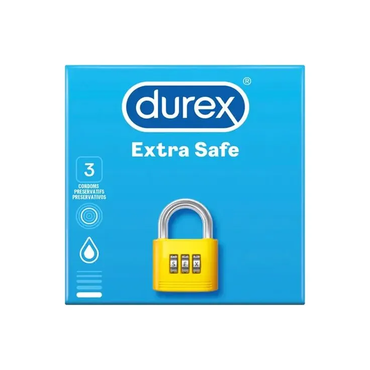 Durex Extra Safe Condoms Pack of 3 – Extra Protection, Comfortable Fit