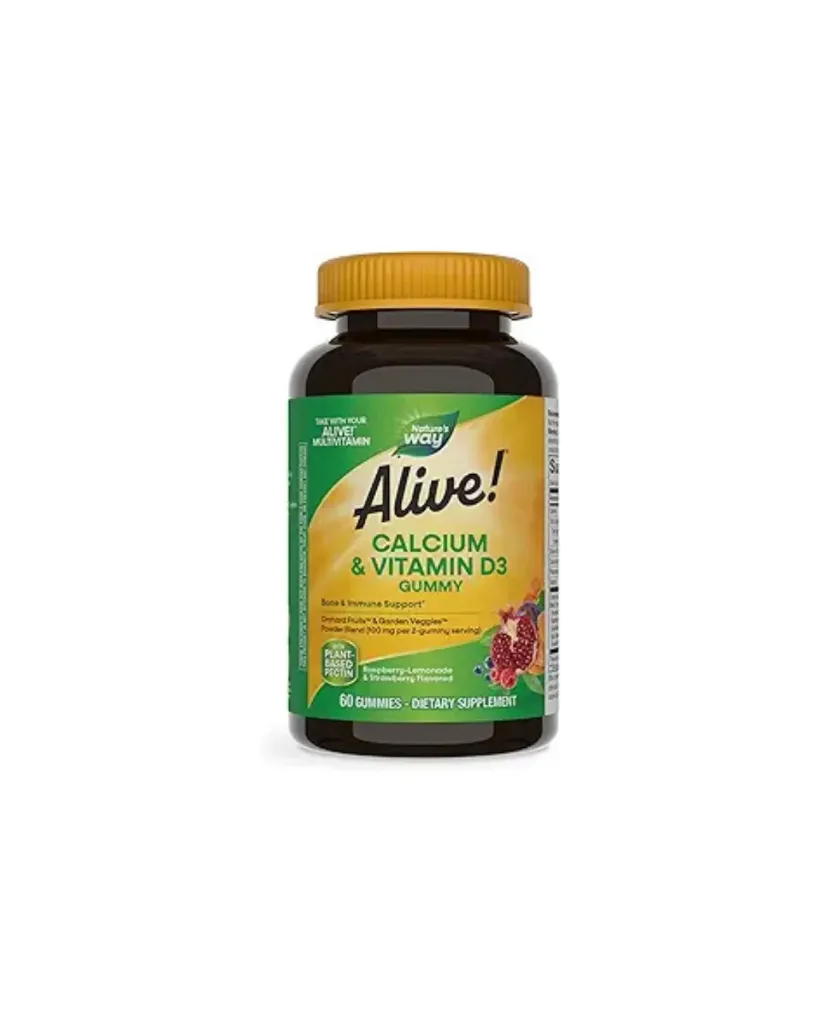 Nature’s Way Alive Calcium & Vitamin D3 Gummies 60’s – Delicious Bone & Immune Support