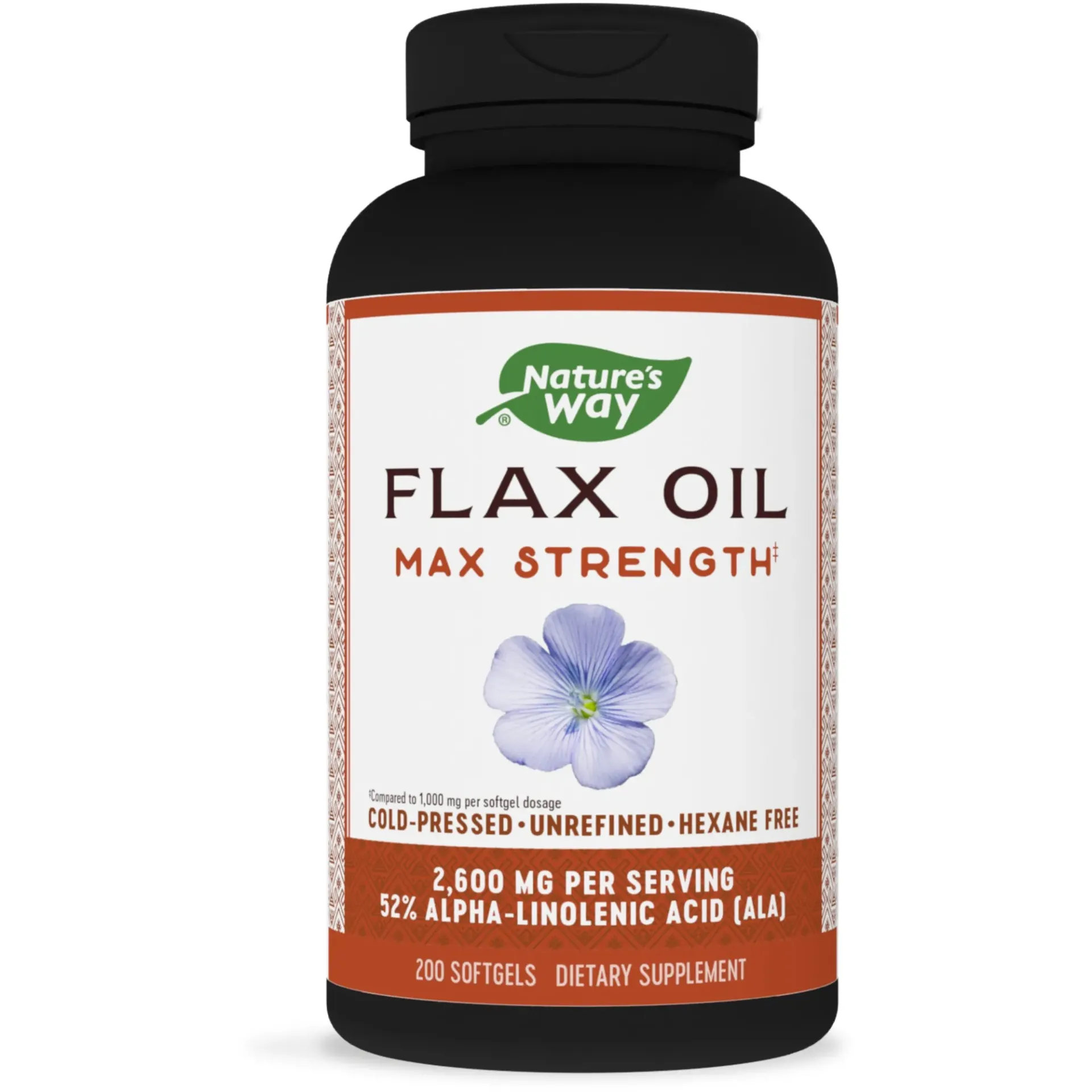Nature’s Way Flax Oil 2600 mg Softgels 200s