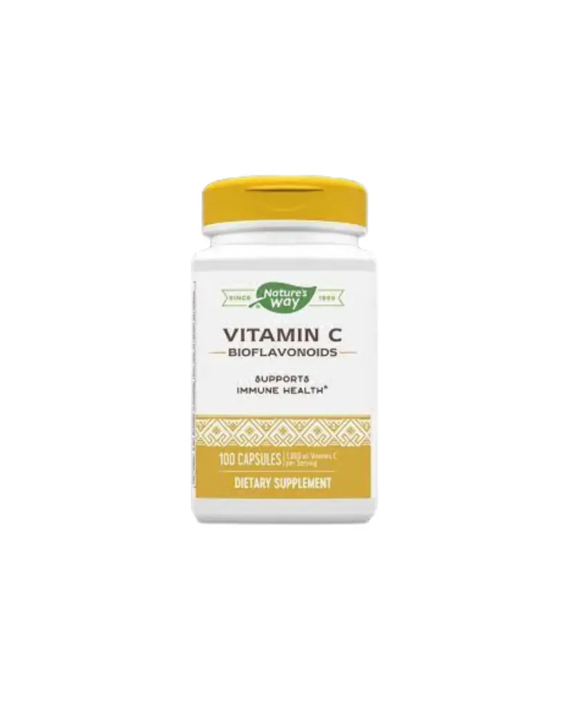 Nature’s Way Vitamin C 1000mcg Capsules 100’s – Daily Immune, Skin & Antioxidant Support