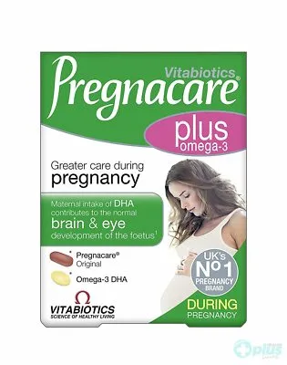 Pregnacare Plus Capsules & Omega-3 Tablets (Prenatal Multivitamin with DHA, 56-Day Pack)