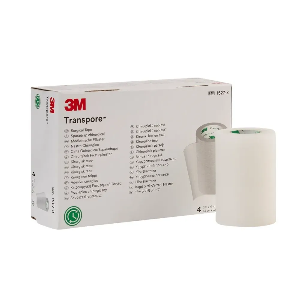3M Transpore Surgical Tape – 3 Inch × 10 Yards (4’s)