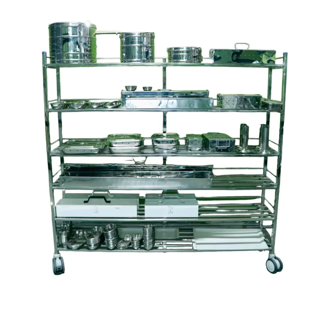 Sterilization Rack – 2ft × 6ft × 6ft, 5 Shelves | Heavy-Duty Medical Storage Rack