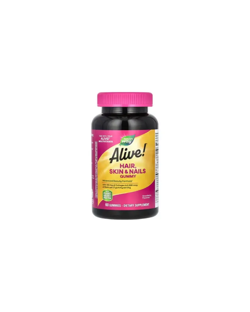 Nature’s Way Alive Hair, Skin & Nails Gummies 60’s – Beauty & Wellness Support