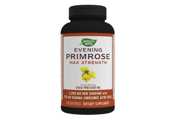 Natures Way Evening Primrose Oil 1300mg Softgels 120s – Hormonal Balance & Skin Health Support