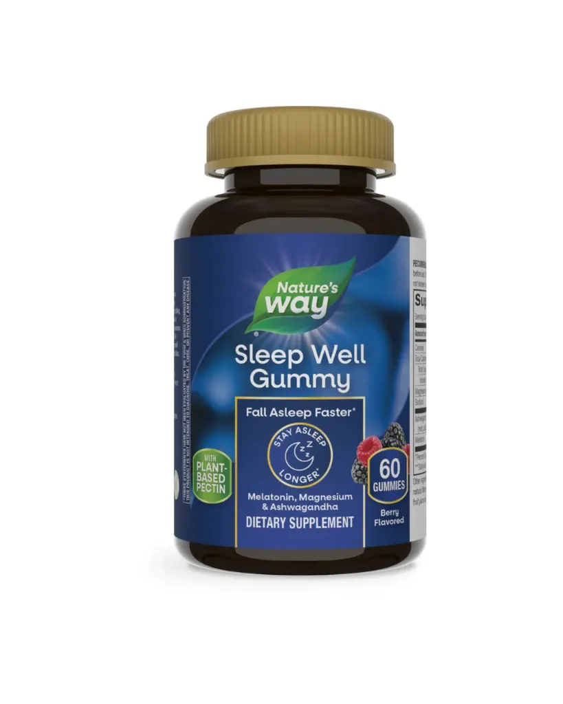 Nature’s Way Sleep Well 3-In-1 Support Gummies 60’s — Deep, Restful Sleep Made Delicious