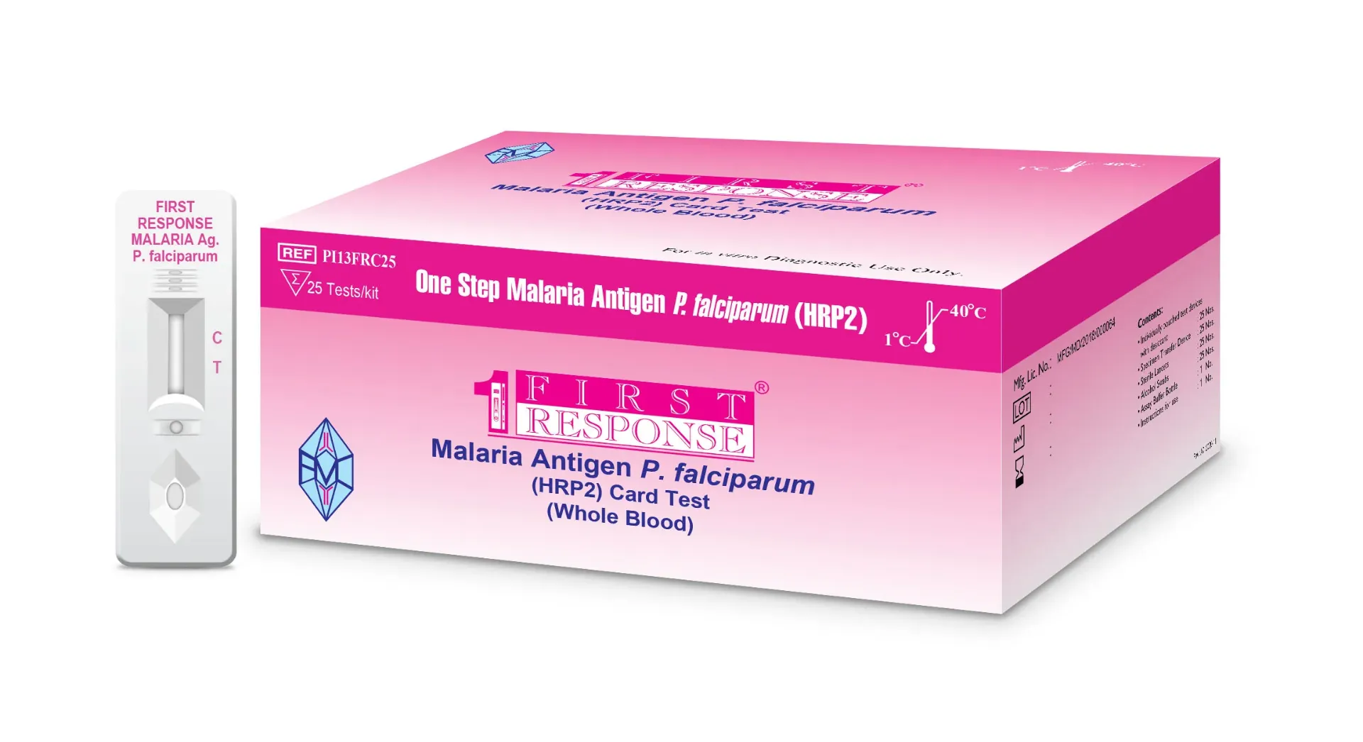First Response® Malaria Antigen Plasmodium falciparum (HRP2) Rapid Diagnostic Test – Whole Blood | Pack of 25 Tests