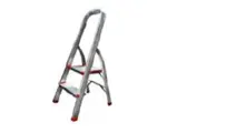 Household Aluminum Ladder; 2 Steps, With Extended Height Handle For Ease Of Use