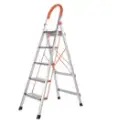Aluminum Household Step Ladder 5 Step With 14Cm Width Steps Extension 