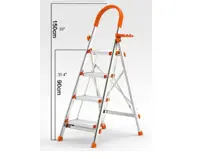 Stainless Steel Household 4 Step Ladder 