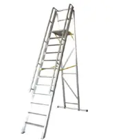 Aluminium Folding Platform And Step Ladder, 2.5M Standing Height