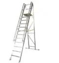 Aluminium Folding Platform And Step Ladder, 2.5M Standing Height
