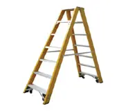 Fiberglass Step Ladder With Aluminium Steps - 2.7M