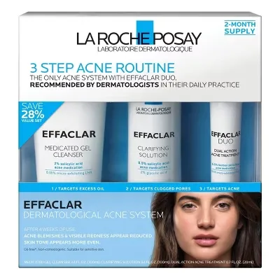 LA Roche- Posay(L'OREAL)  Effaclar Acne Routine Kit 