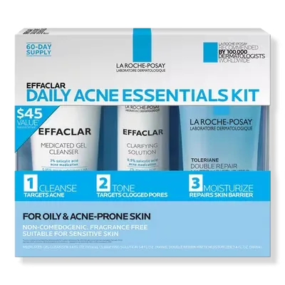 LA Roche- Posay(L'OREAL) Effaclar Acne Routine Kit (Oil Control)