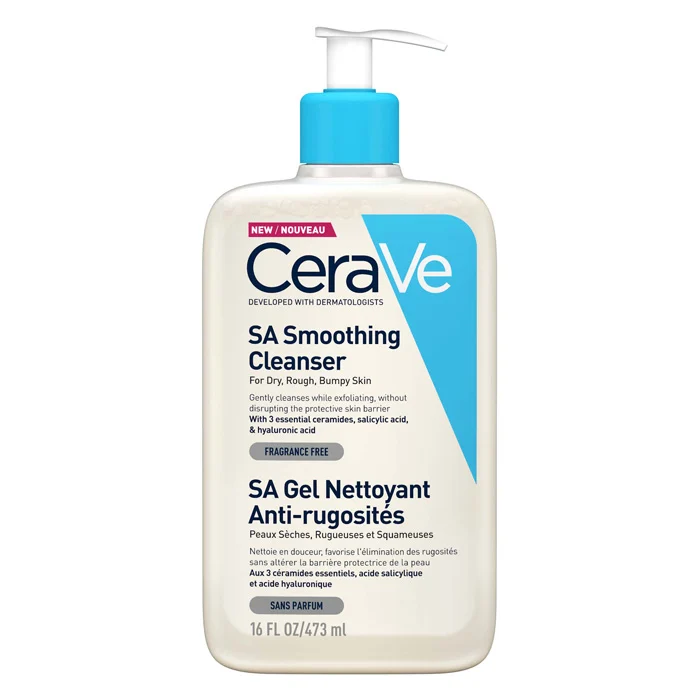 Cerave Sa Smoothing Cleanser 236ml                              Exfoliating Salicylic Acid Cleanser for Rough, Bumpy & Acne-Prone Skin
