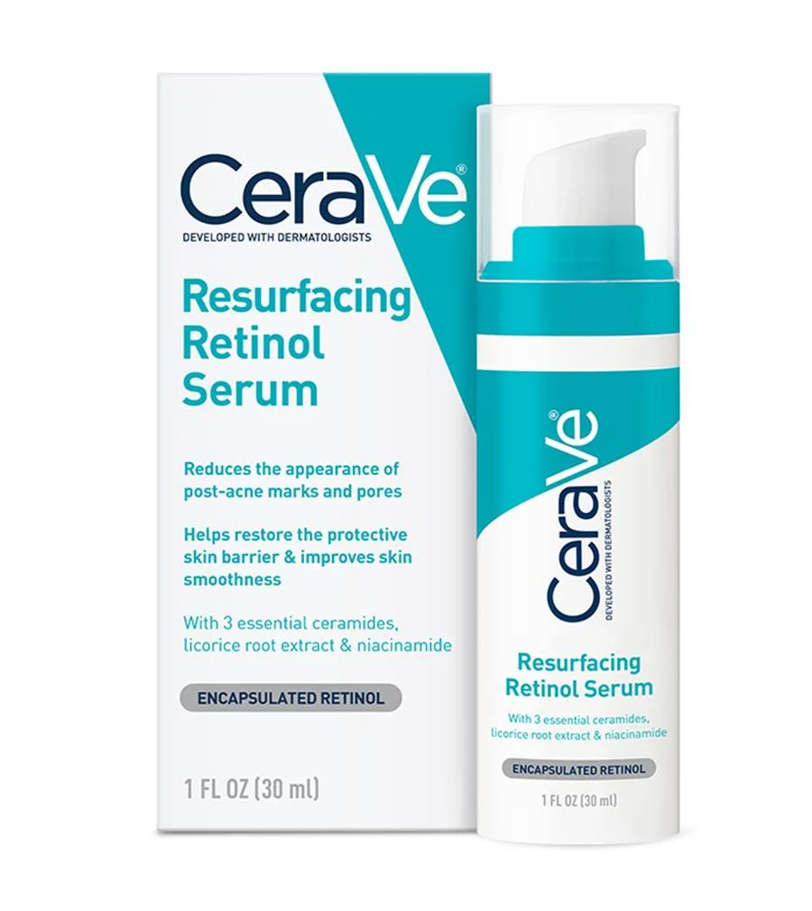 Cerave Resurfacing Retinol Serum 30ml                                            Encapsulated Retinol Serum for Acne Marks, Pores & Uneven Skin Texture             