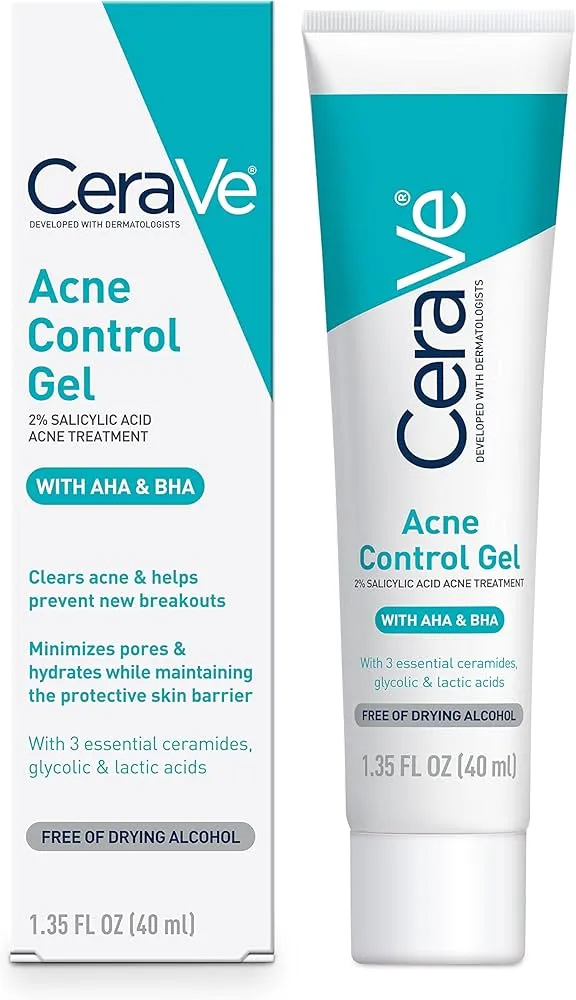 Cerave Blemish Control Gel Daily 2% Salicylic Acid Treatment for Acne, Blackheads & Skin Texture