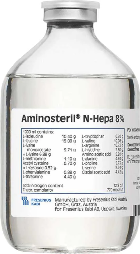 Aminosteril N-Hepa 8% 500 mL (Amino Acid Solution For Intravenous Nutrition)-Fresenius