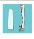 White Orthopedic Knee Splint – Stabilization for Soft Tissue Injury & Patellar Fracture Fixation