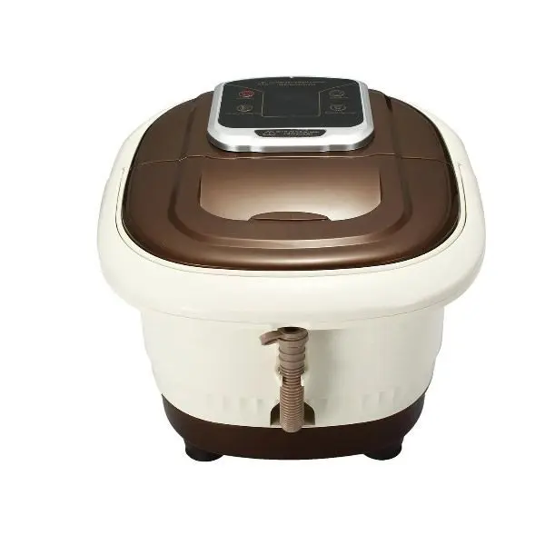 Fashionable Foot Bath Massager With Adjustable Timing And Temperature, Bubble Generator And Infrared Light And Rotary Massager