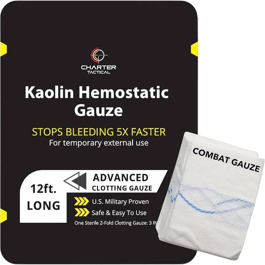 Kaolin Hemostatic Gauze Dressing  7.5cm by 1.5m1'S