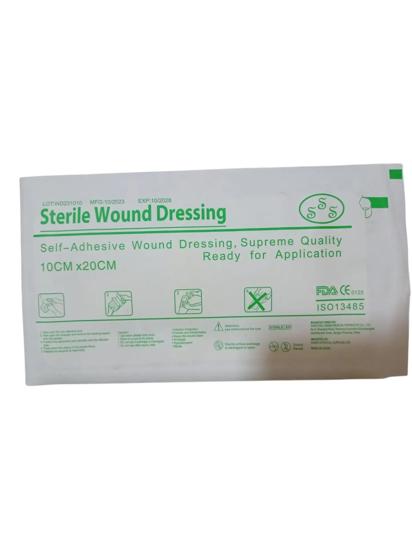 Adhesive Wound Dressing 10*20Cm 1'S