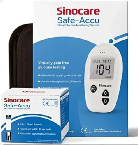 Sinocare Safe Accu Monitoring Kit – Complete, Fast & Accurate Blood Glucose Testing System