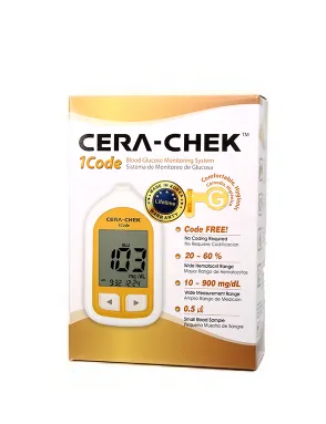 Cerachek Glucose Monitoring Kit – Accurate, Fast & Complete Blood Sugar Testing System 