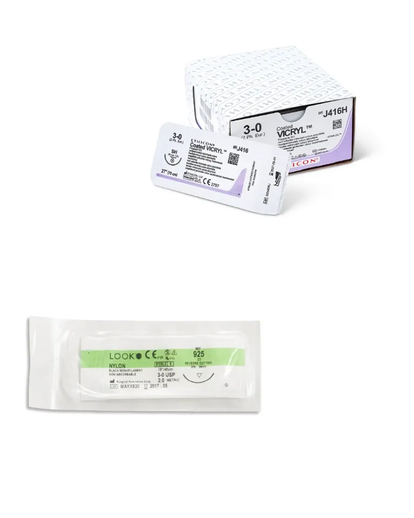 Sutures – Sterile Surgical Sutures for Wound Closure & Tissue Approximation (1RB, Polyglactin)