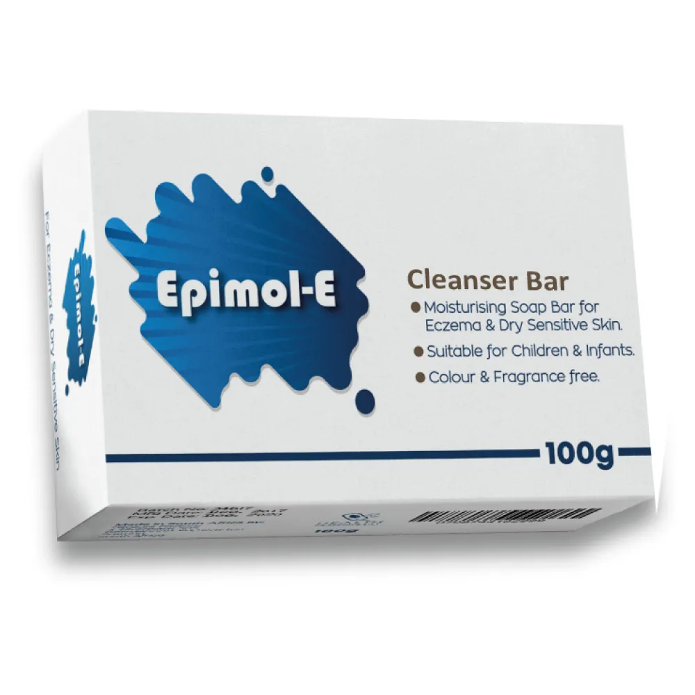 Epimol-E Cleanser Bar 100g (Moisturizing Cleanser with Glycerin & Vitamin E)