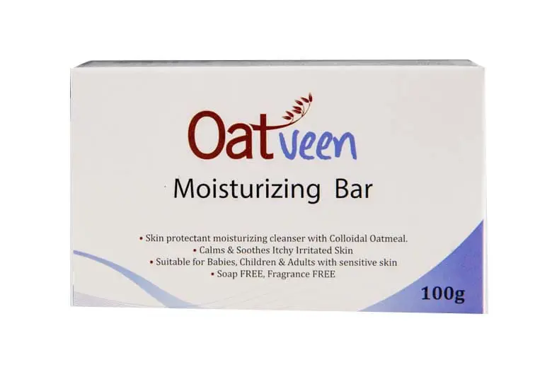 OatVeen Baby Moisturizing Bar 100g (Oatmeal, Glycerin & Vitamin E,Moisturising Cleanser Bar)