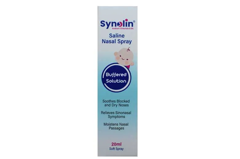 Synolin Saline Nasal Spray 20ml (Sodium Chloride 0.9% spray)