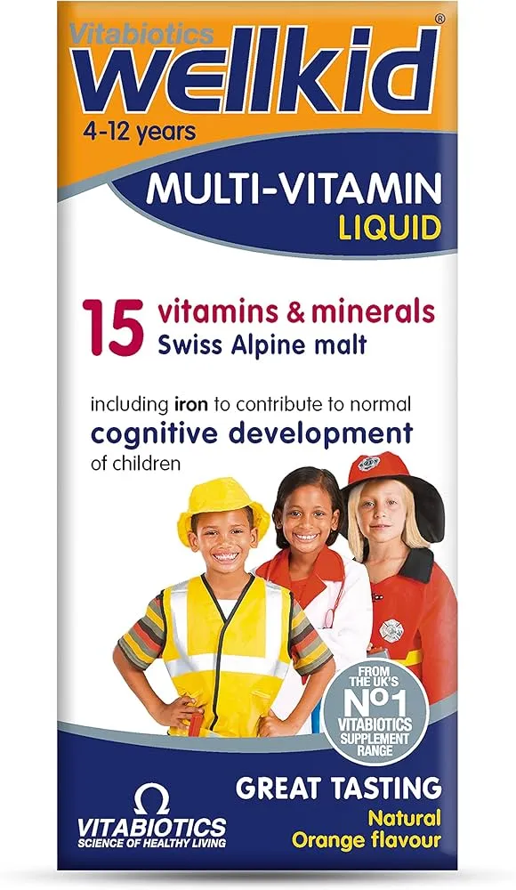 Wellkid Multivit Liquid 150ml (4-12yrs)