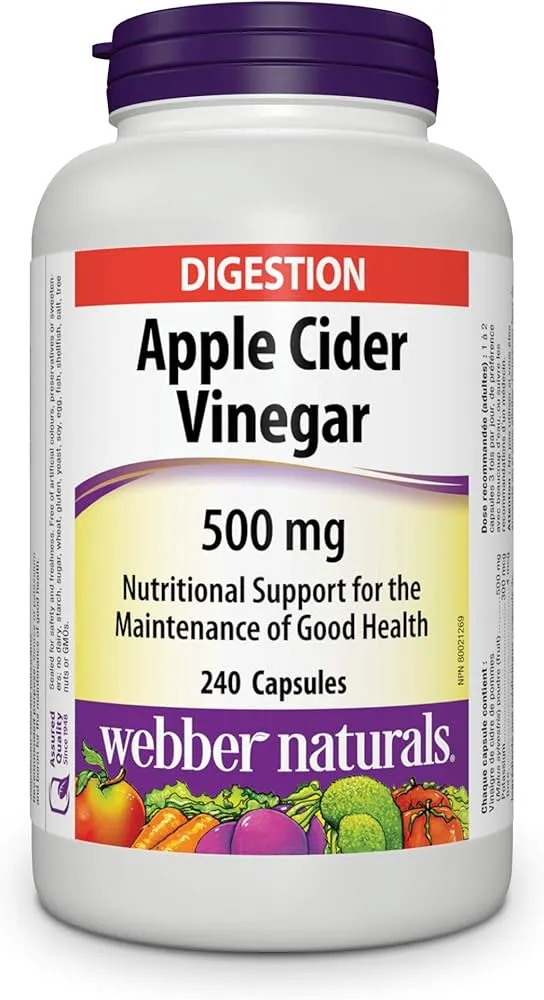 NF Apple Cider Vinegar 500mg Caps 90