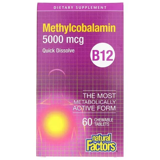 NF Vitamin B12 Methyl 5000mcg Tabs 60's