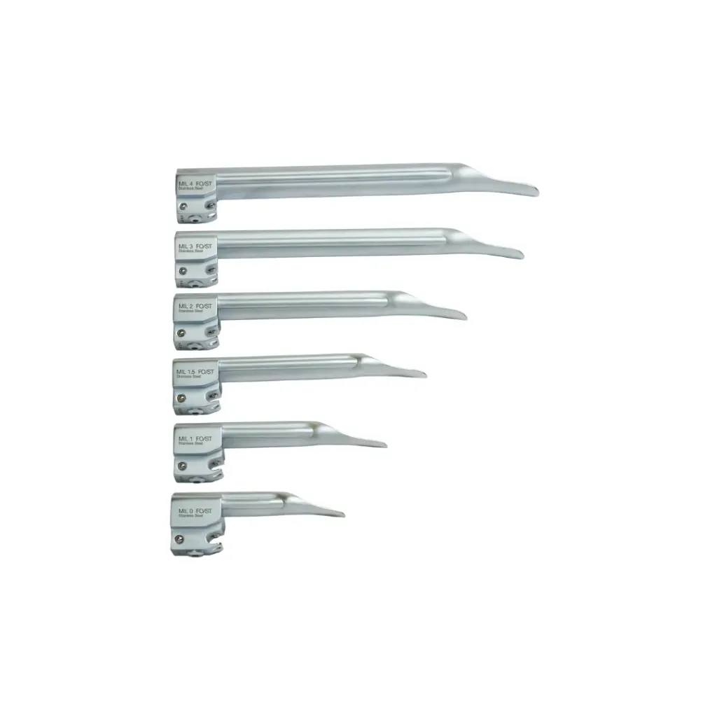 Miller Fiber Optic Laryngoscope  with 6 blades (Mil 00,0,1,2,3,4)     