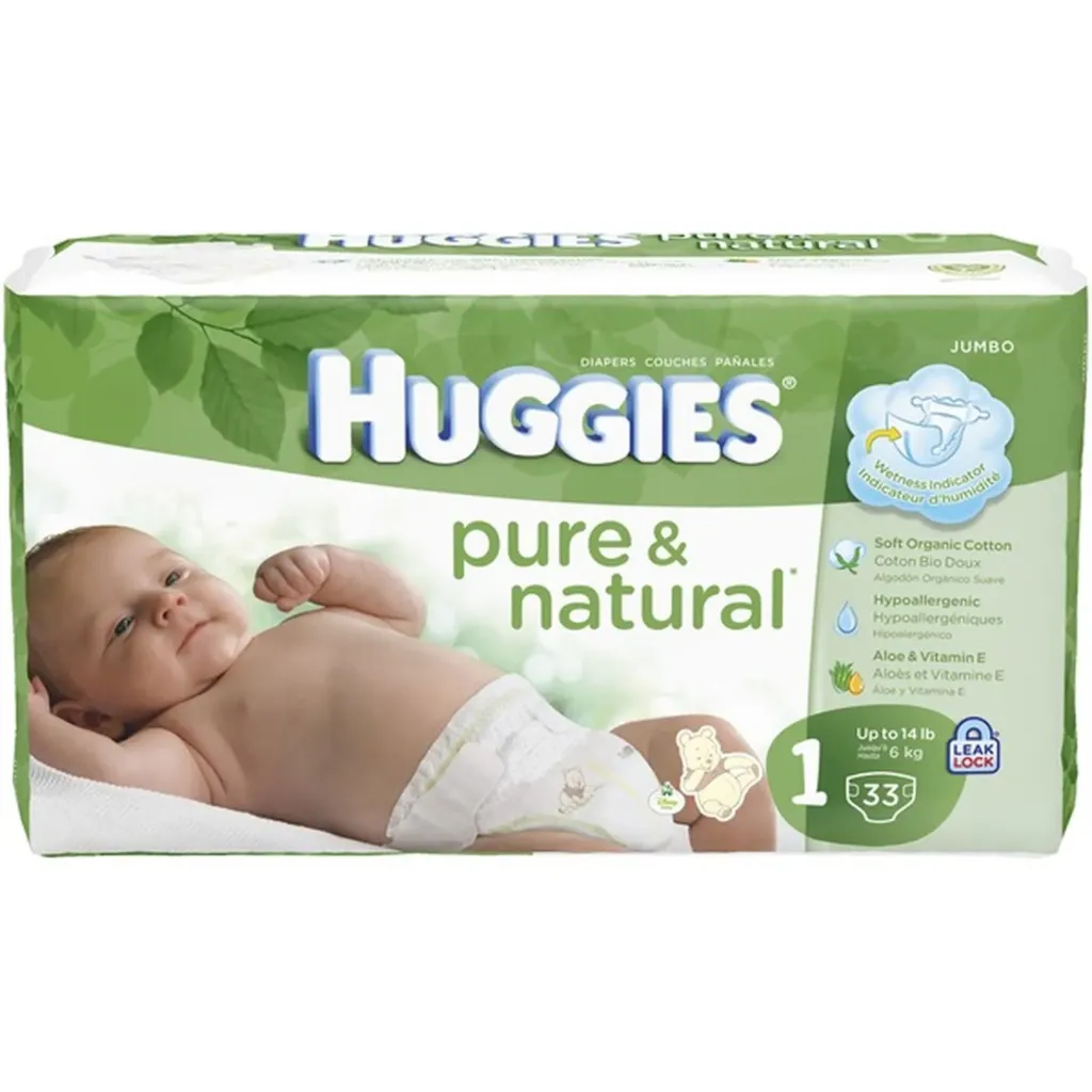 Huggies Pure & Natural S1 New Born 6*32's