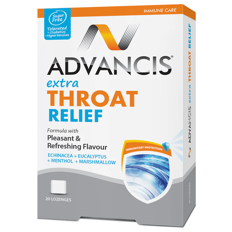 Advancis Extra Throat Relief Lozenges 20’s – Fast Soothing for Sore & Irritated Throats