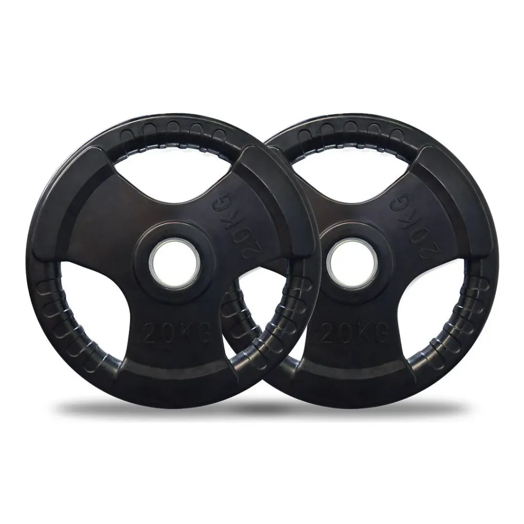 Olympic Weight Plates 5Kg Iron Ore Inside With Black Plastic Finish