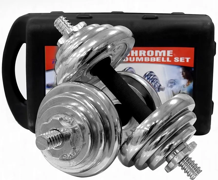 Chrome Plated Dumbbells set (20kg)