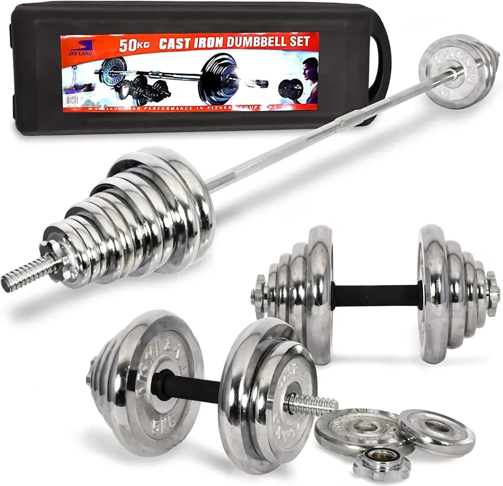 Chrome Plated Dumbbells set (50kg)