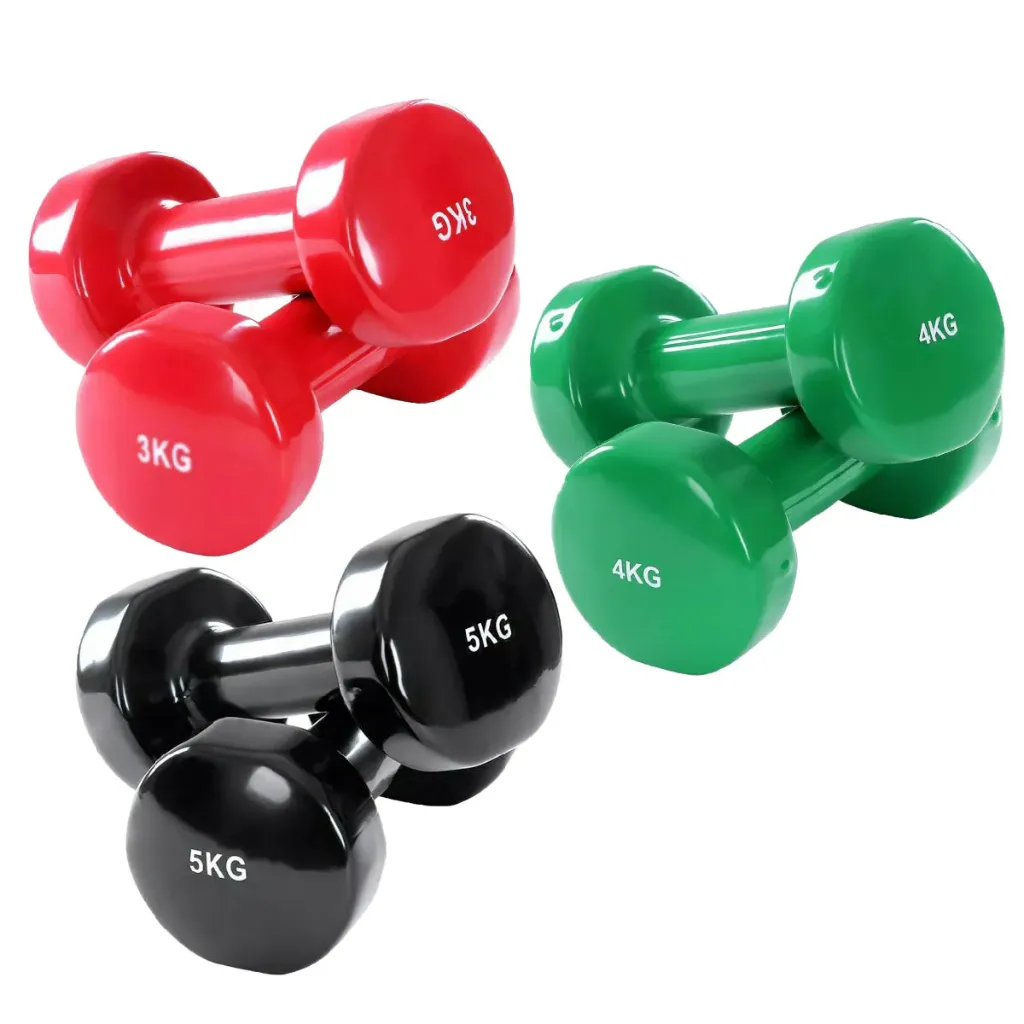 Vinyl Dumbbell Plastic Coated 2*4kg