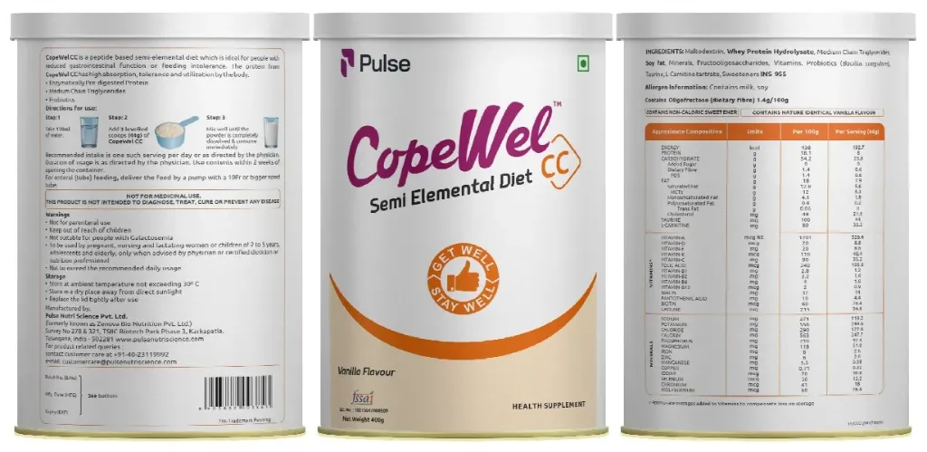 Copewel CC- Semi Elemental Diet Nutrition Powder(400g)