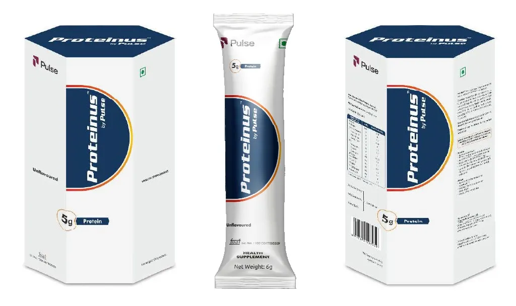 Proteinus by Pulse -Pure Protein Powder (10*6gm Satchets)