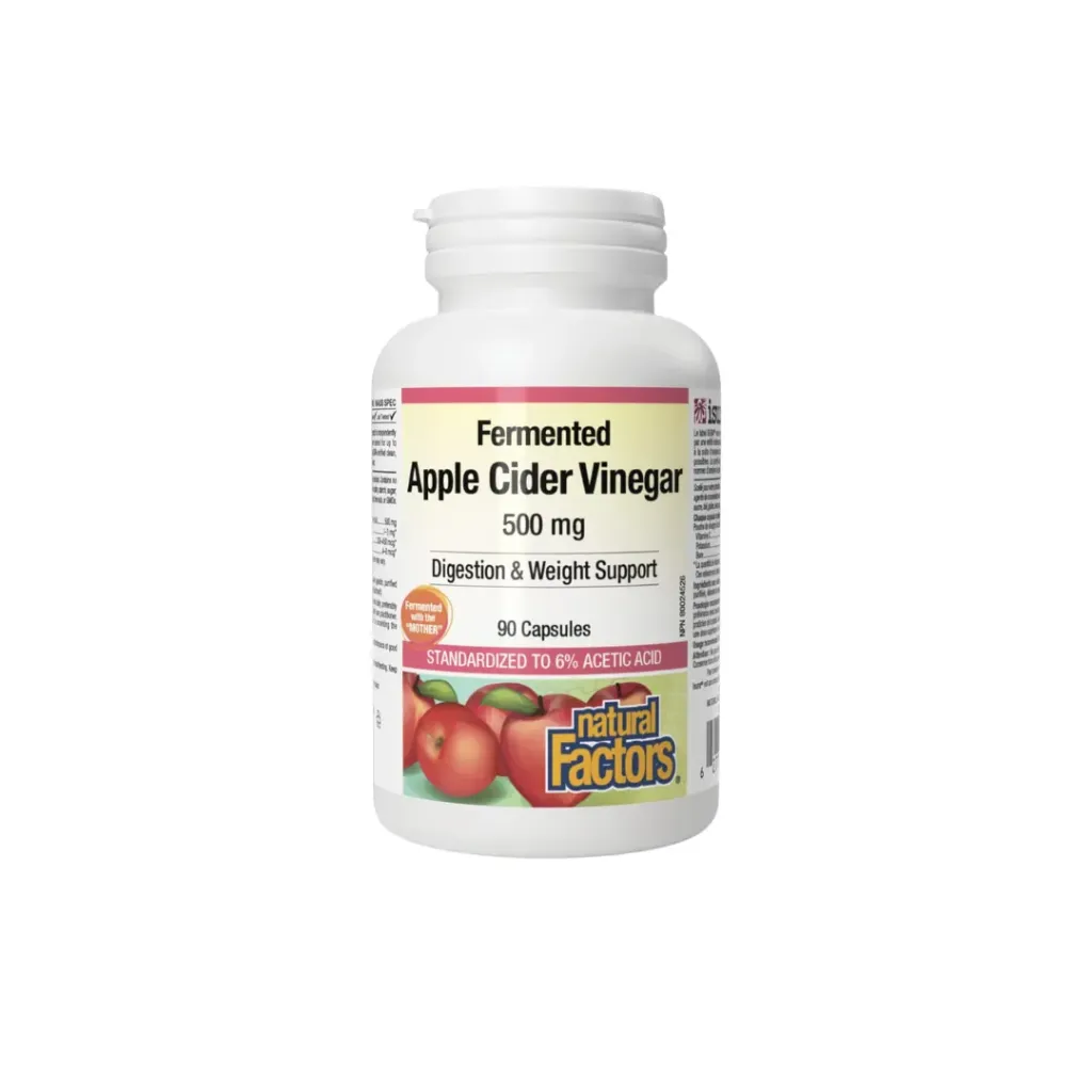 Natural Factor-Fermented Apple Cider Vinegar 500mg(Digestion and Weight Support)