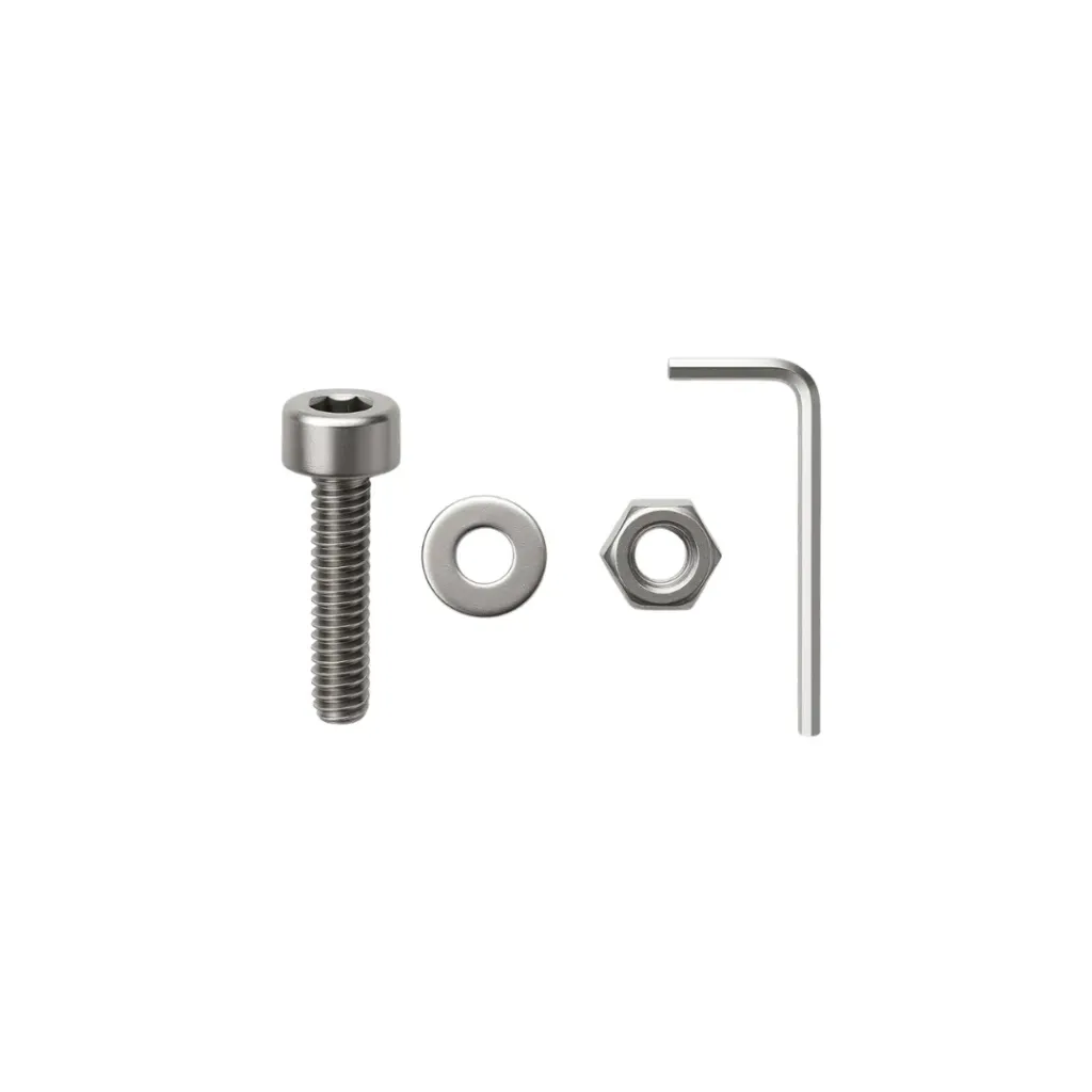6mm Allen Cap Screws-With Locking Nuts And Washers 2mm Thick